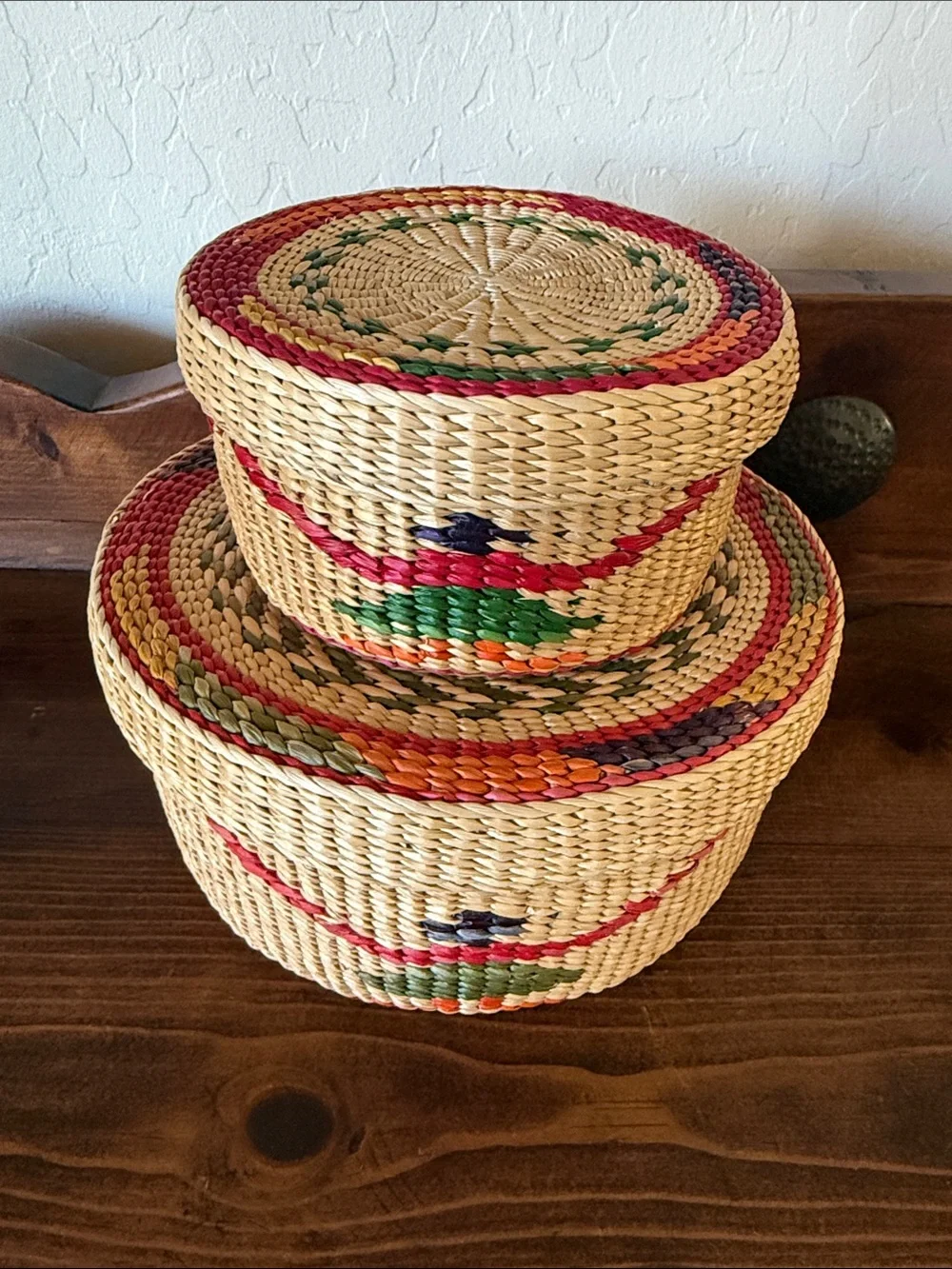 Set of 2 Wicker Baskets